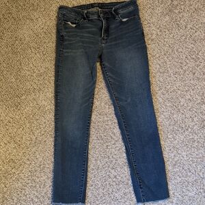 Abercrombie & Fitch Dark Blue Skinny Jeans 6r 28 Low Rise